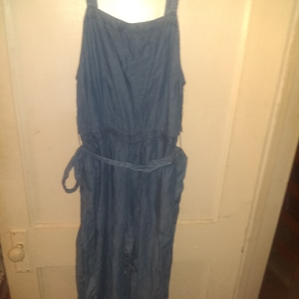 Old Navy Denim Blue Jean jump suit